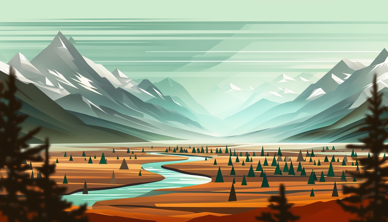 Tranquil Minimalist Natural Landscape Virtual Background