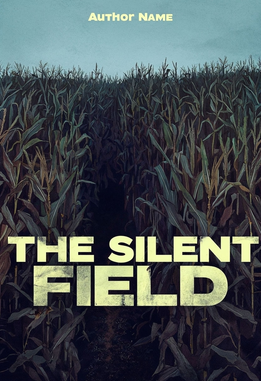 The Silent Field Eerie Cornfield Illustration for EBook Cover