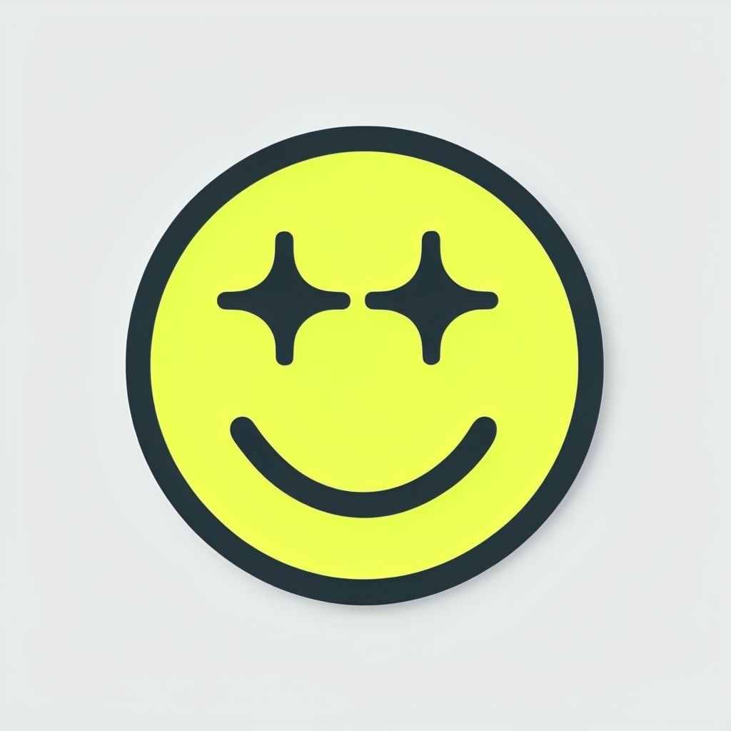 Vibrant Minimalist Neon Smiley Face Graphic Hat