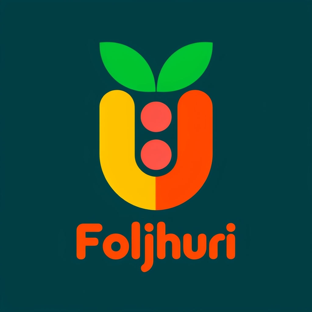 Vibrant Modern Minimalist Foljhuri Logo Design with Geometric Shapes