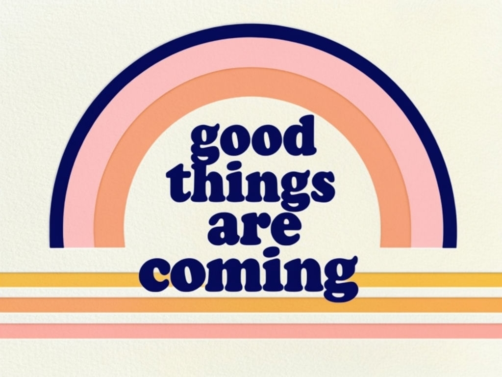 Retro Rainbow Good Things Are Coming Inspirational T-Shirt