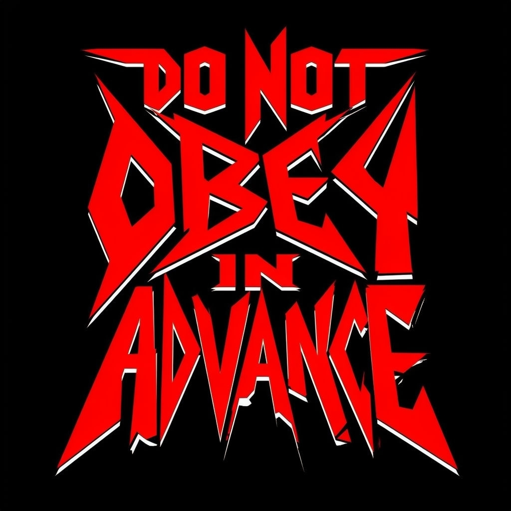 DO NOT OBEY IN ADVANCE Bold Typography T-Shirt