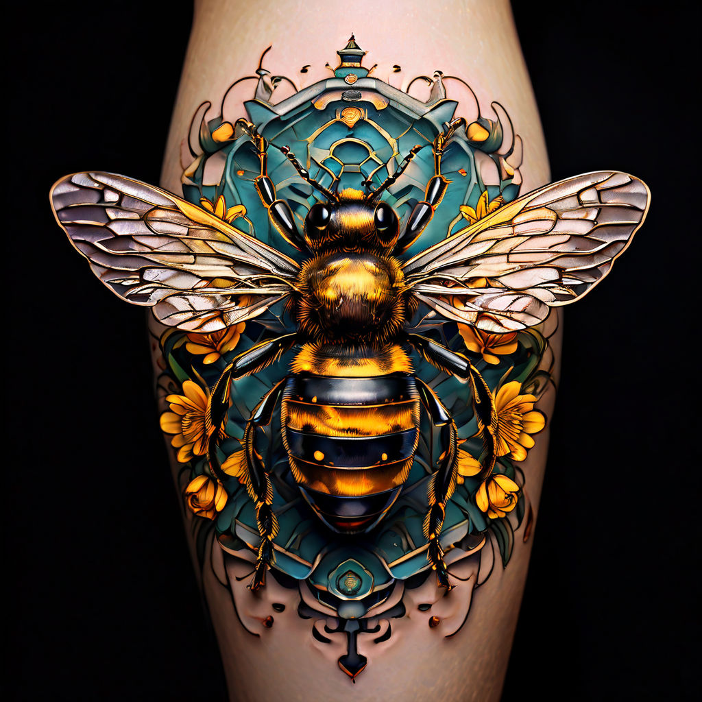 Cute bumble bee tattoo done by @kaur_daljeett!! Those outlines look crisp  and the details turned out amazing! ⁠ ⁠ #bumblebee #bumbleb... | Instagram