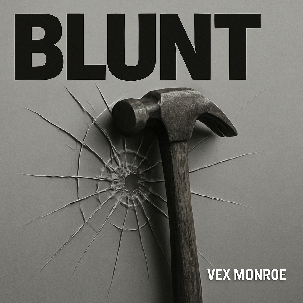 Striking Black and White BLUNT Album Cover by Vex Monroe