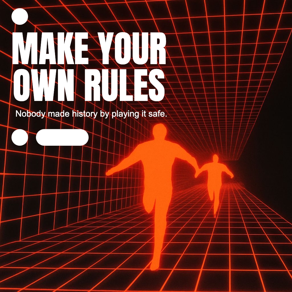 Dynamic Running Silhouettes with Motivational Message Poster for Instagram Posts