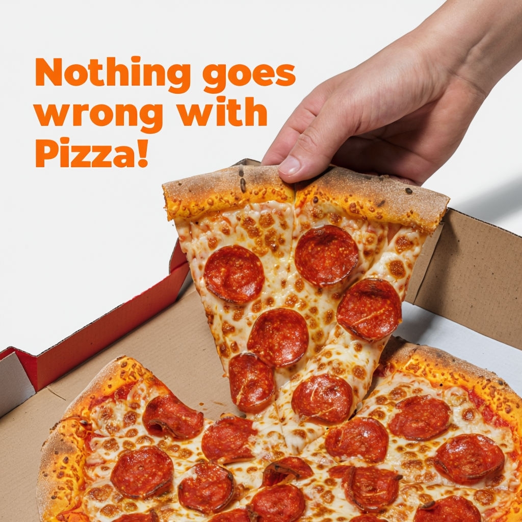 Close-Up Pepperoni Pizza Promotional Advertisement Social Media Post