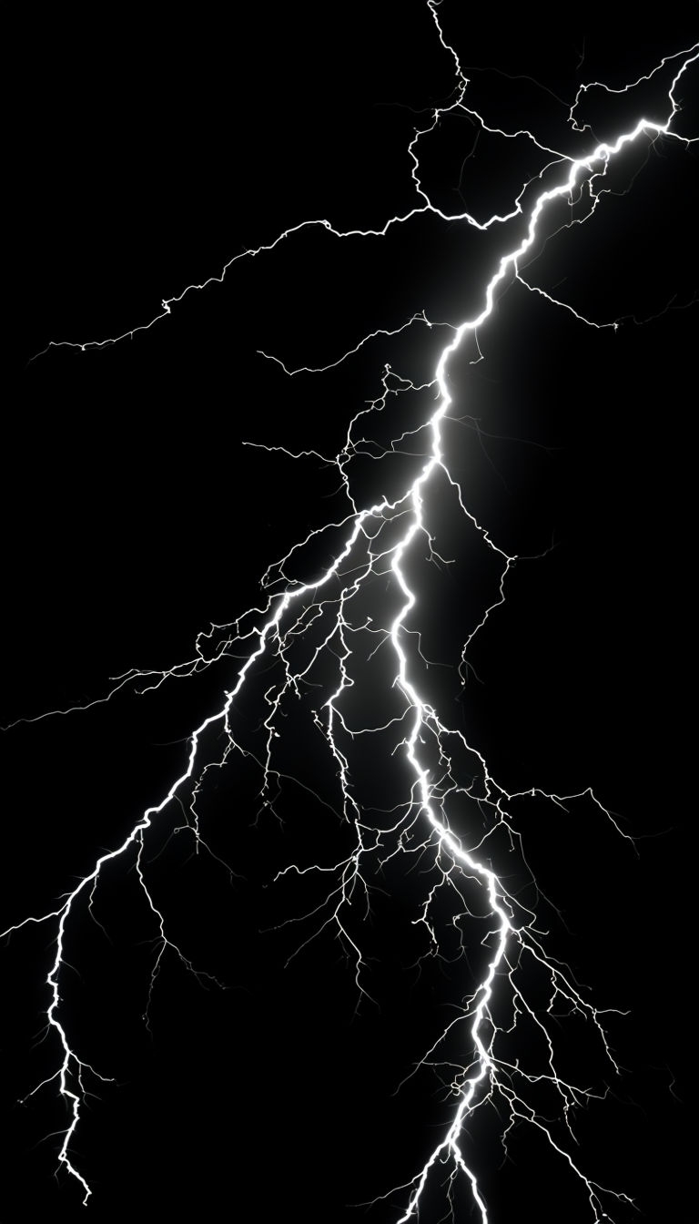 Intense Black and White Lightning Bolts Phone Case Cover