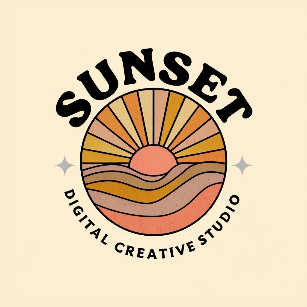 Retro Sunset Logo