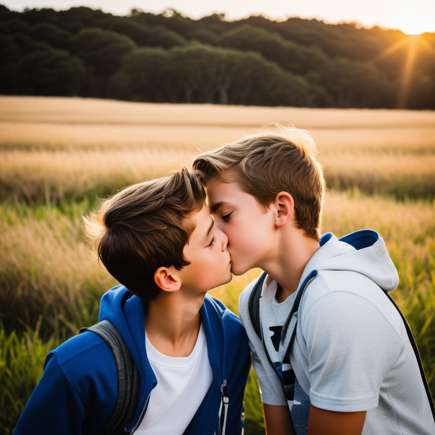 kissing boys