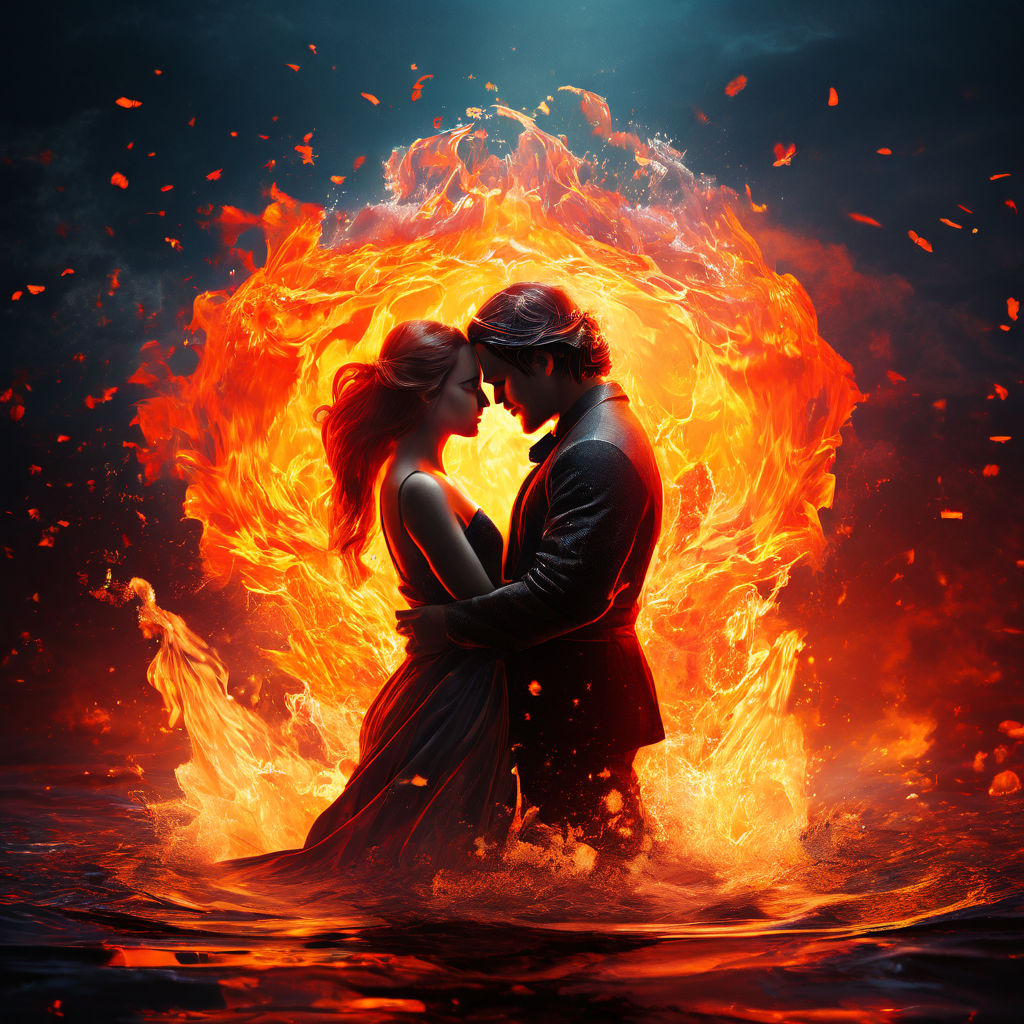 Water and fire in love by Tosto Anio - Playground