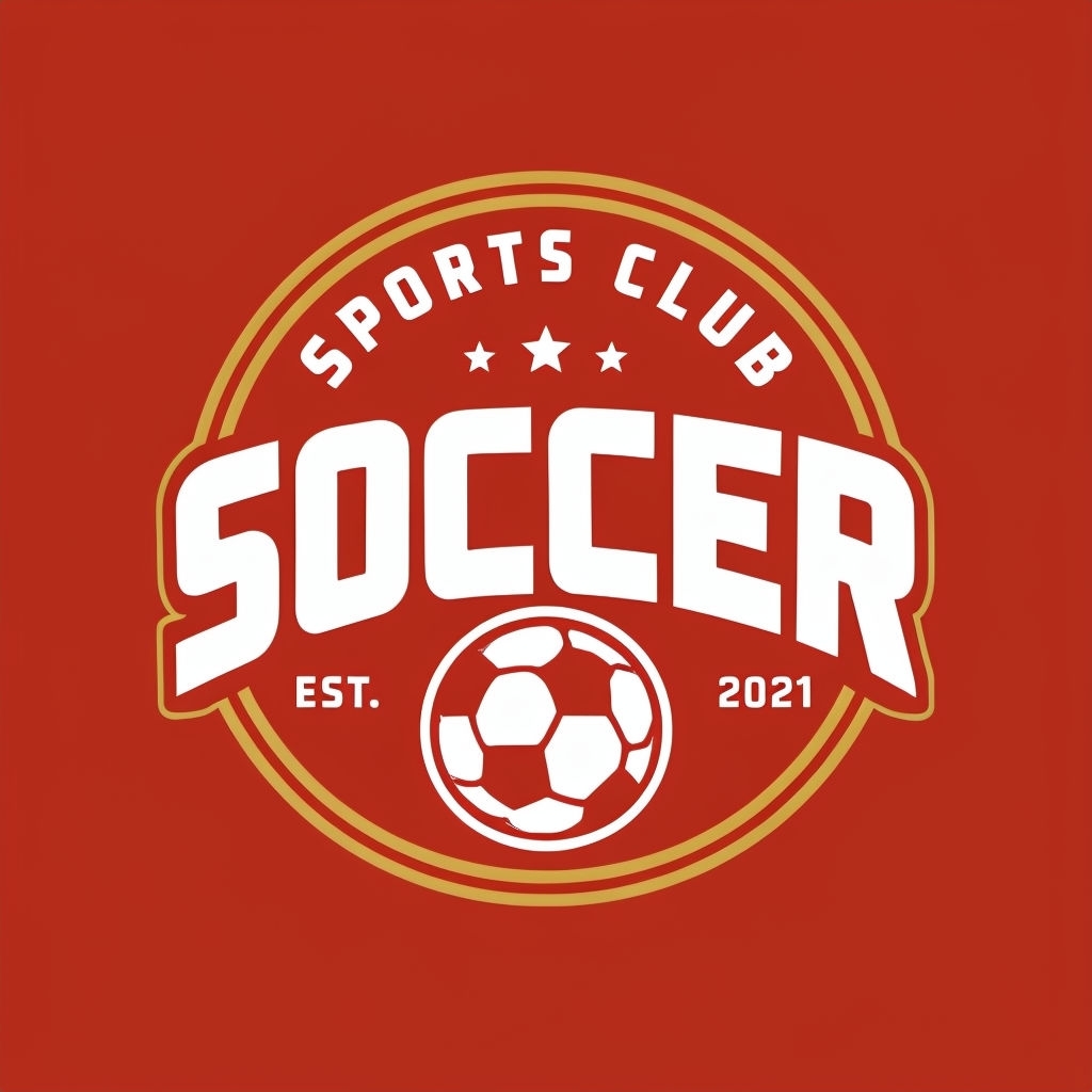 Bold Soccer Club Emblem Design for Sports Hat