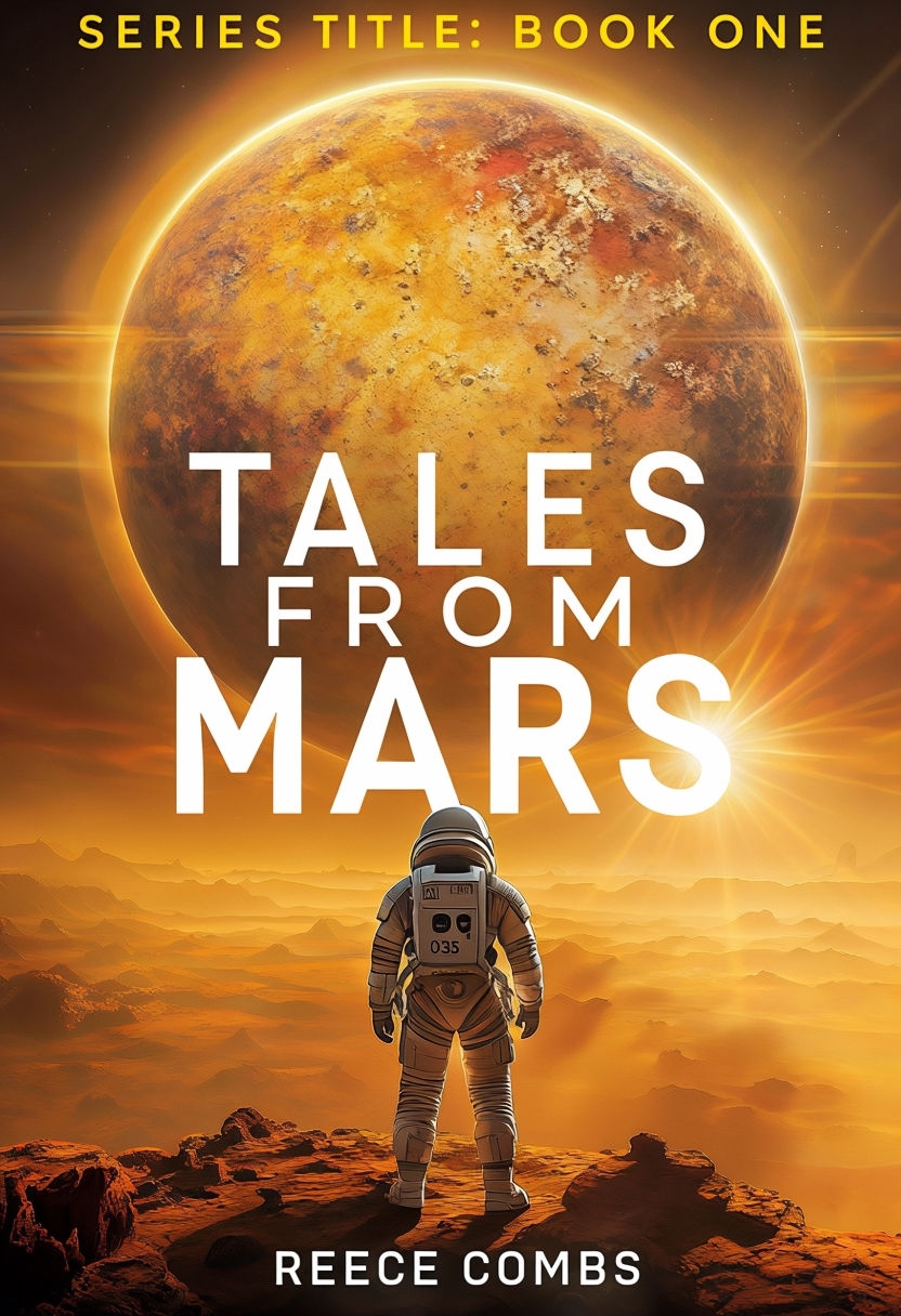 Futuristic Sci-Fi Tales From Mars Book Cover Design