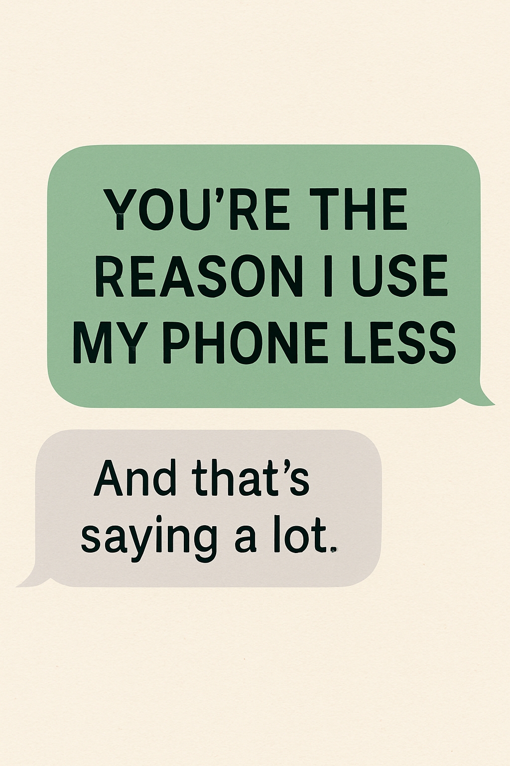 Modern Minimalist Text Message Bubbles Digital Artwork Card