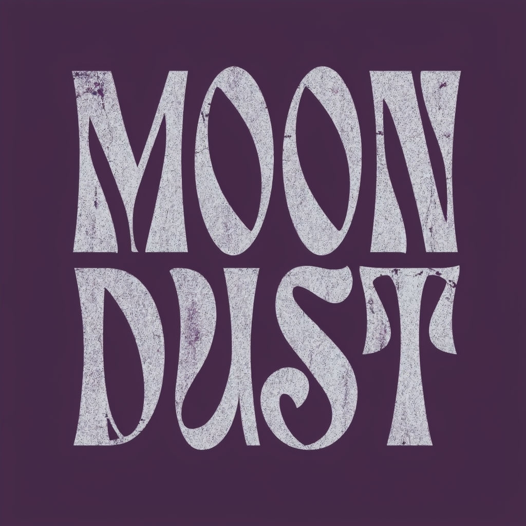 Retro Moon Dust Typography Design for Logo