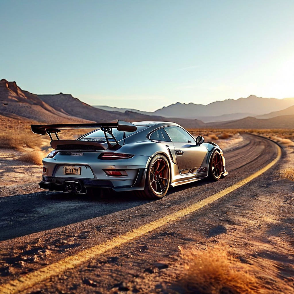 Porsche GT3 RS long roads desert cinematic by Yacob Budda - Playground