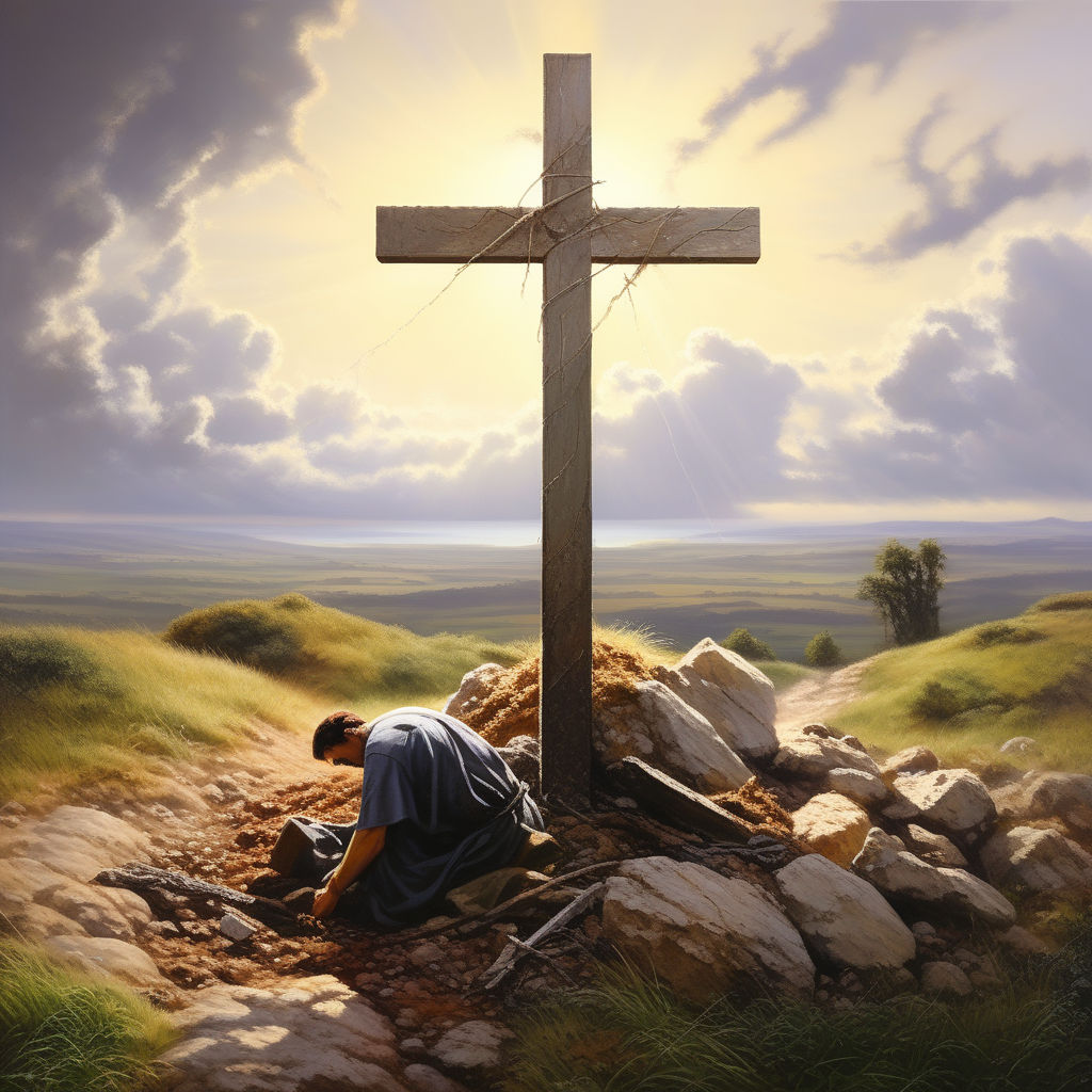 Laying burdens at the cross by Emmanuel Boateng - Playground