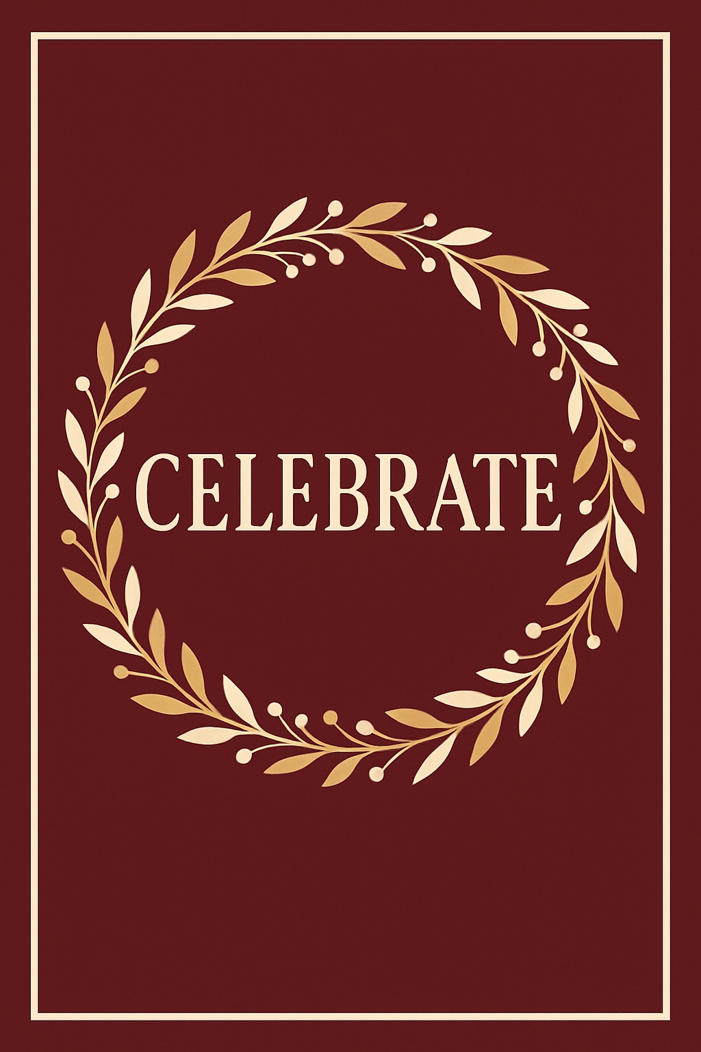Elegant Celebrate Wreath Design for Special Occasions Event Sign
