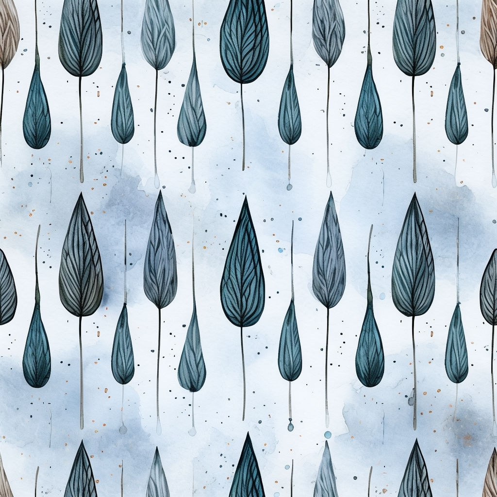 Minimalist Yarn-Textured Raindrop Seamless Pattern Design