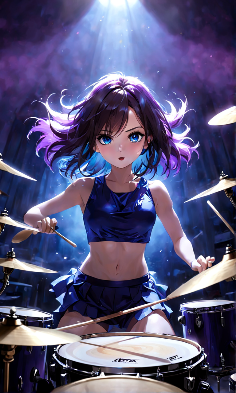 Os temas de anime girl tocando bateria sãoOs temas de anime girl tocando bateria são  