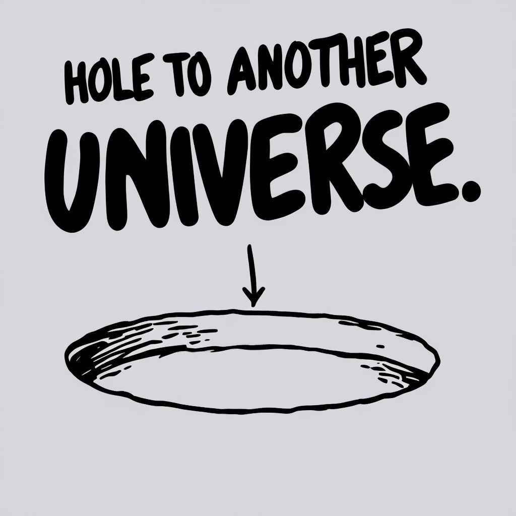 Hole to Another Universe Abstract Art T-Shirt