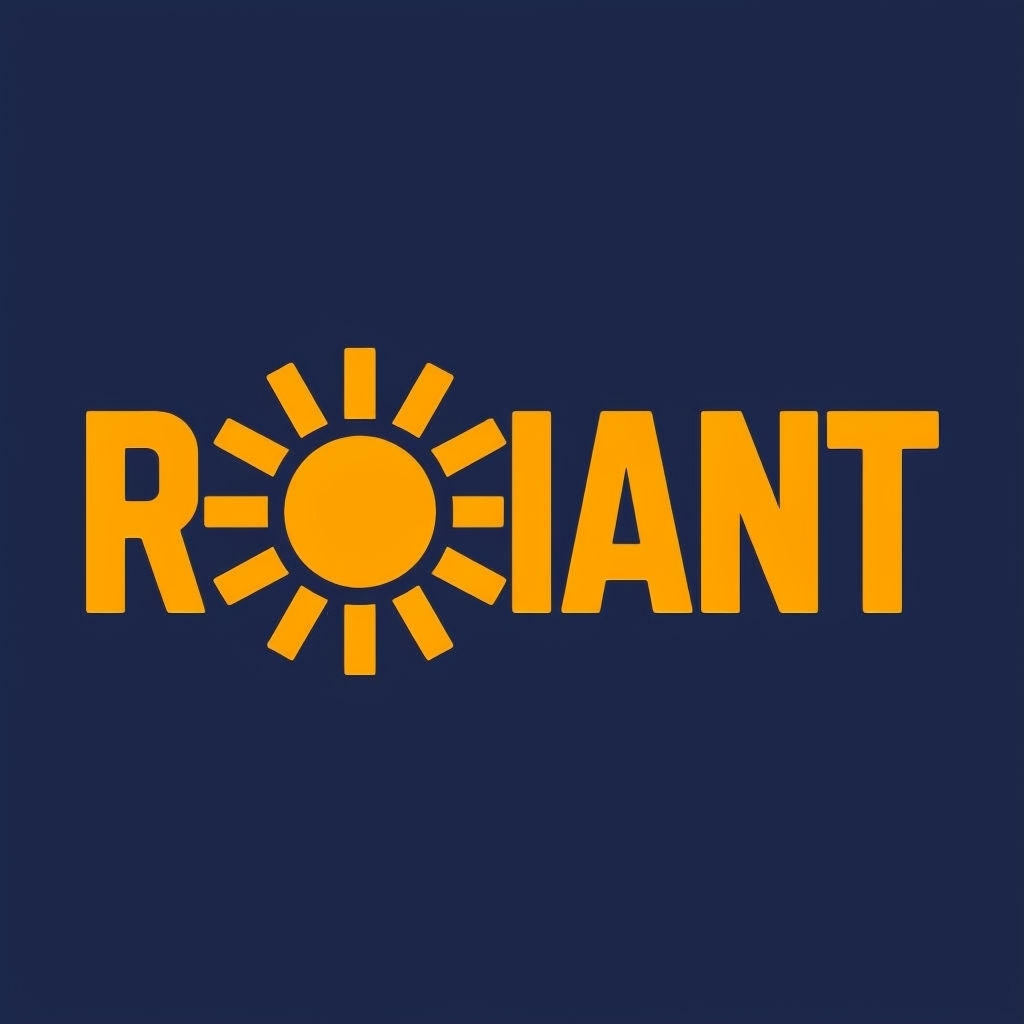 Modern Gold Radiant Logo with Geometric Sun Icon