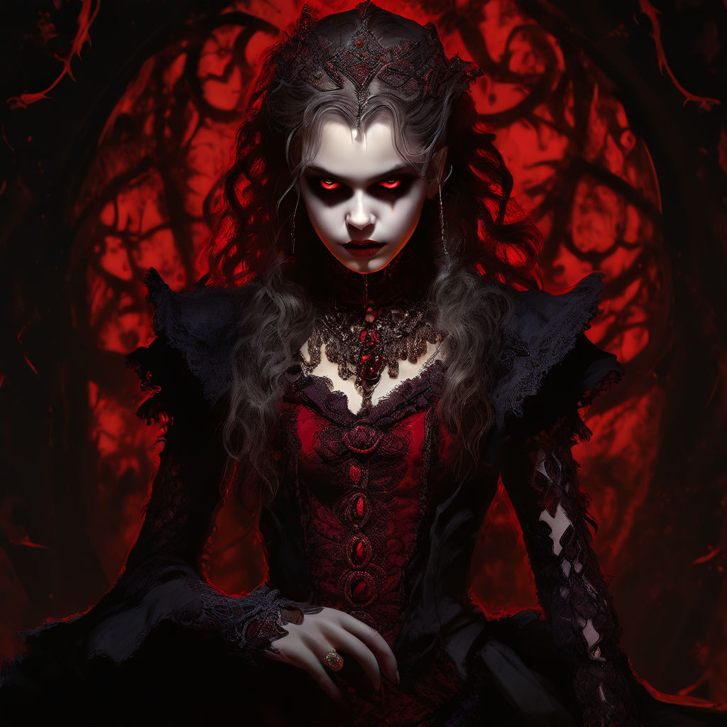 Digital painting of a 13-year-old vampire goddess of corrupt... by ...