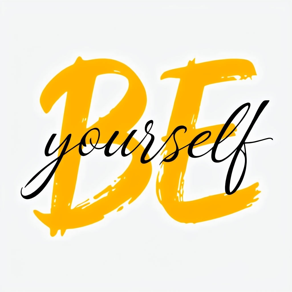 Be Yourself Modern Typography Motivational T-Shirt