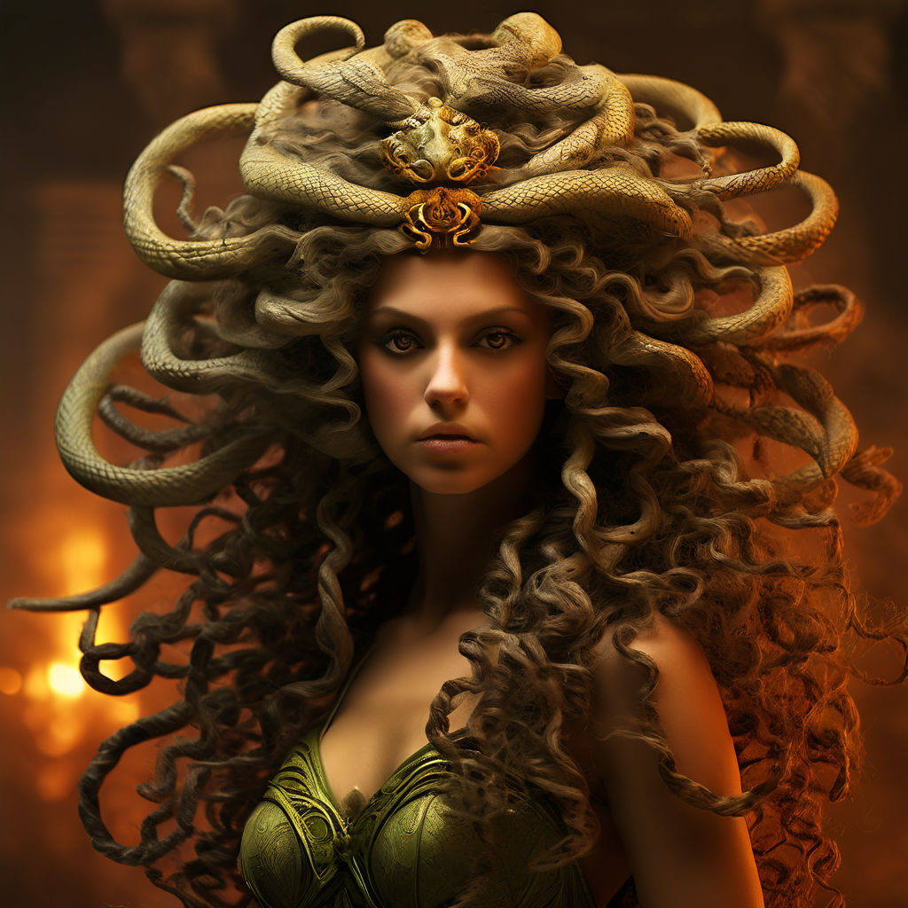 The beautiful Queen Medusa of ancient Greek mythology by doo xiao ...