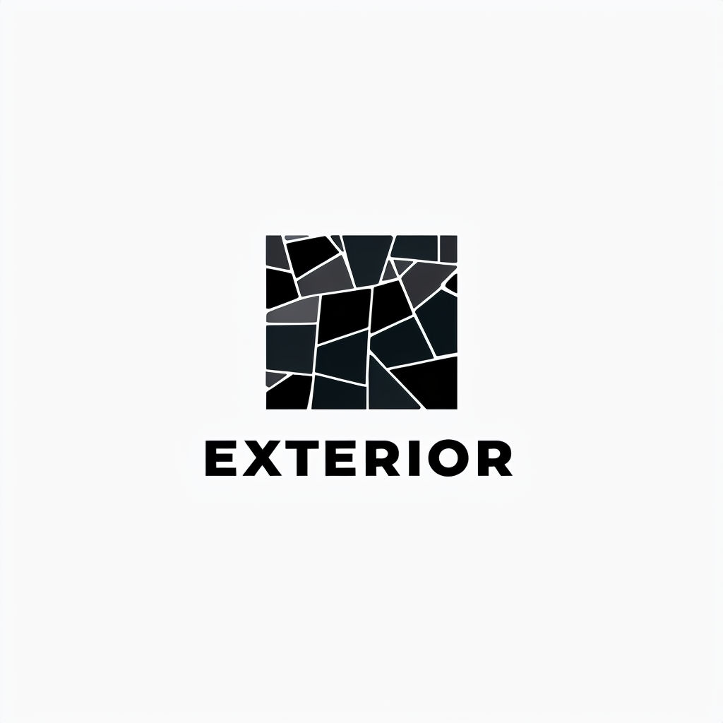 Modern Minimalist Mosaic Square Logo Design for Exterior Brand