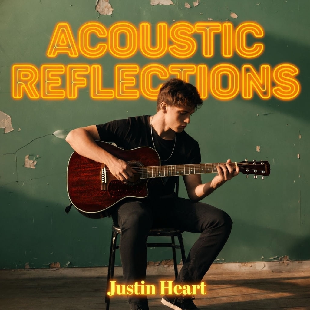 Acoustic Reflections with Justin Heart Guitarist Album Cover