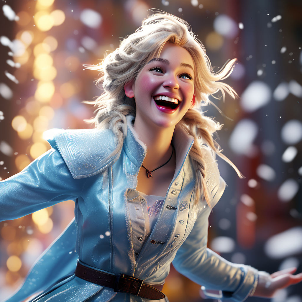 Elsa laughing by Anne - Playground