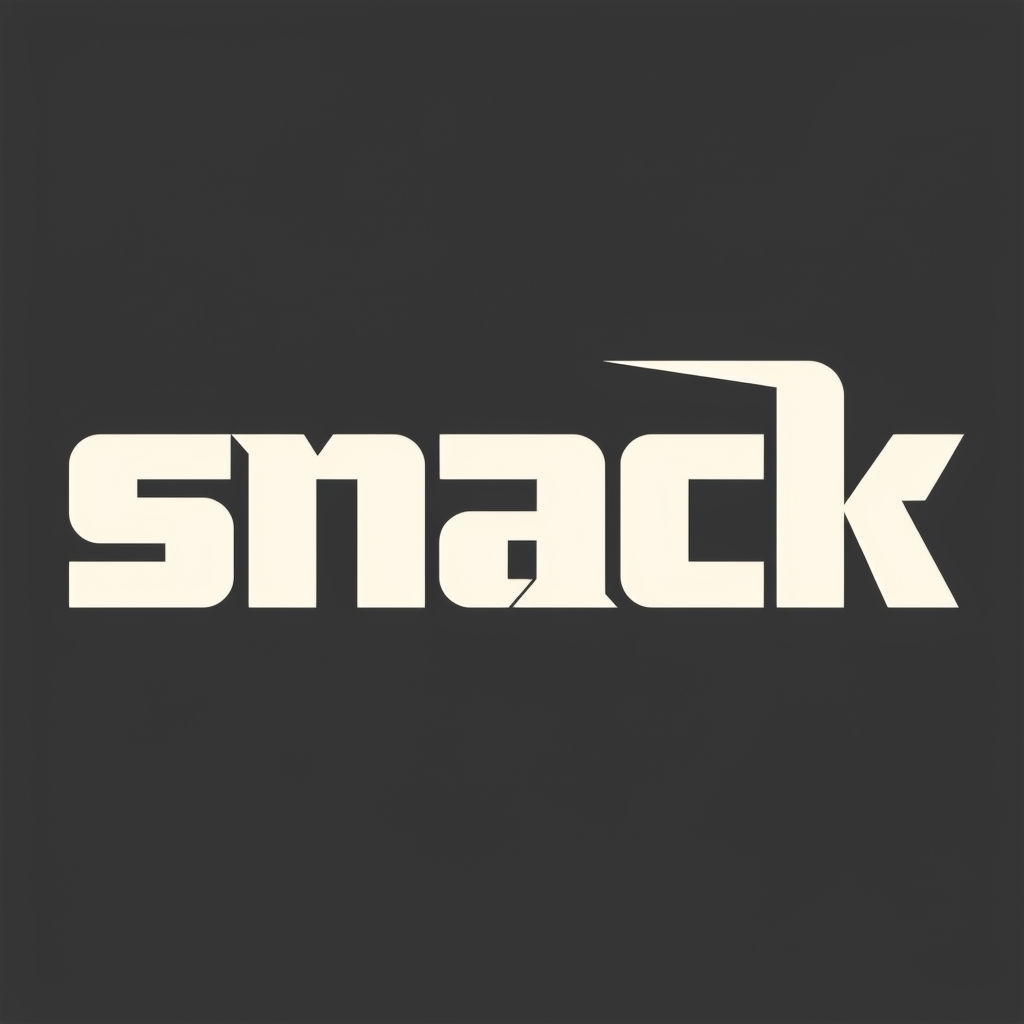 Minimalist Ivory 'Snack' Typography Design Hat