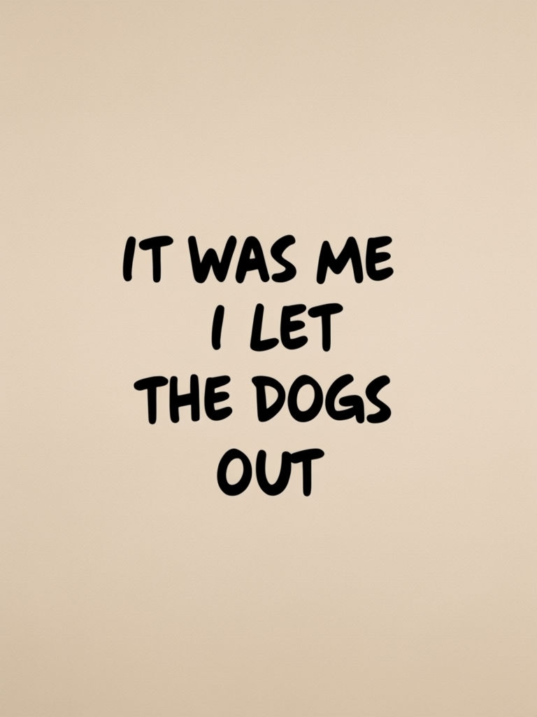 IT Was Me I Let The Dogs Out Casual Quote T-Shirt