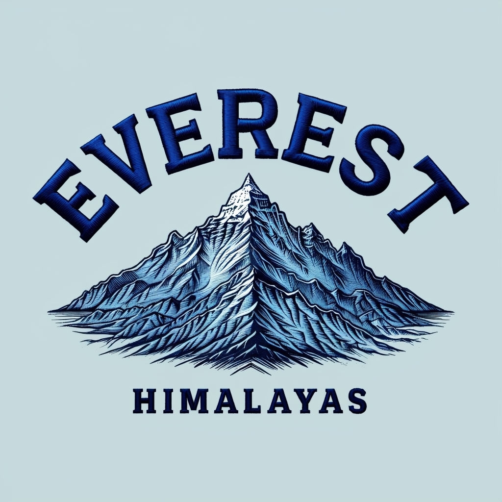 Bold Everest Mountain Silhouette Design T-Shirt