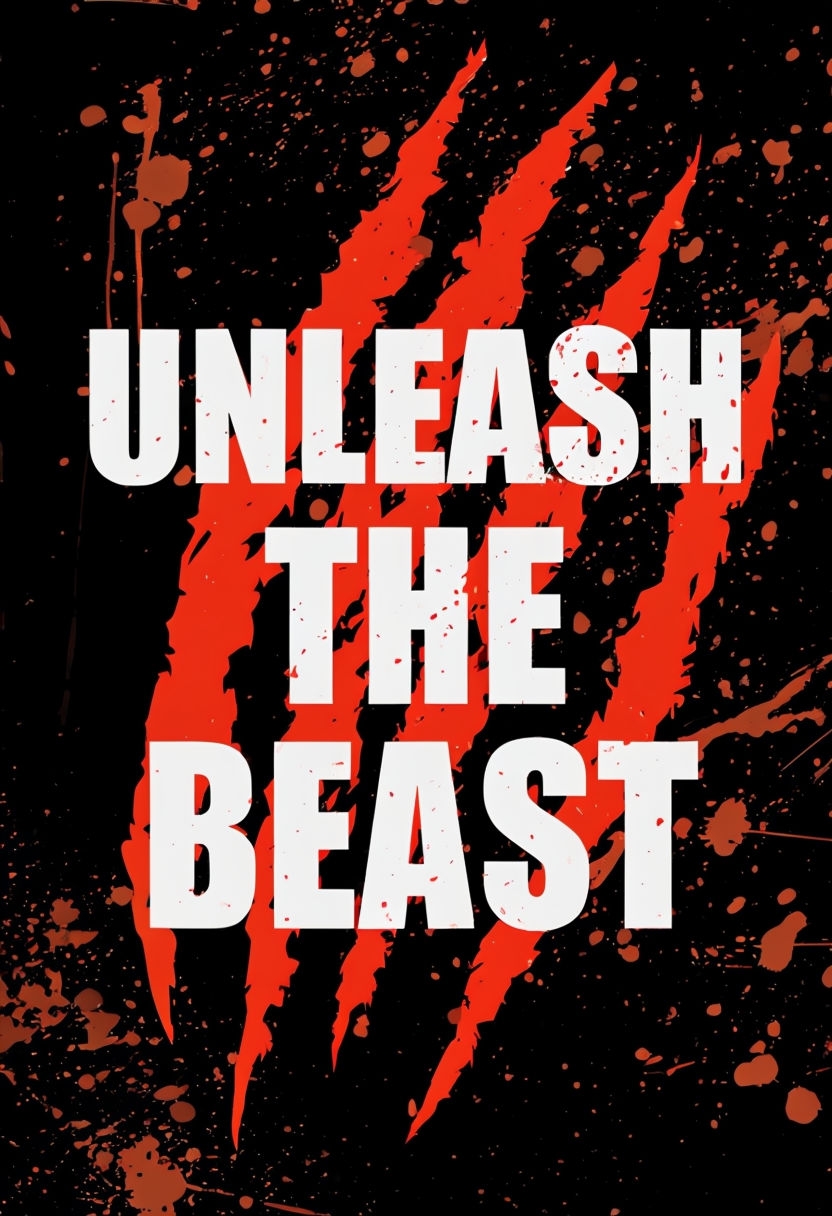 Unleash the Beast Motivational Graphic Design Poster