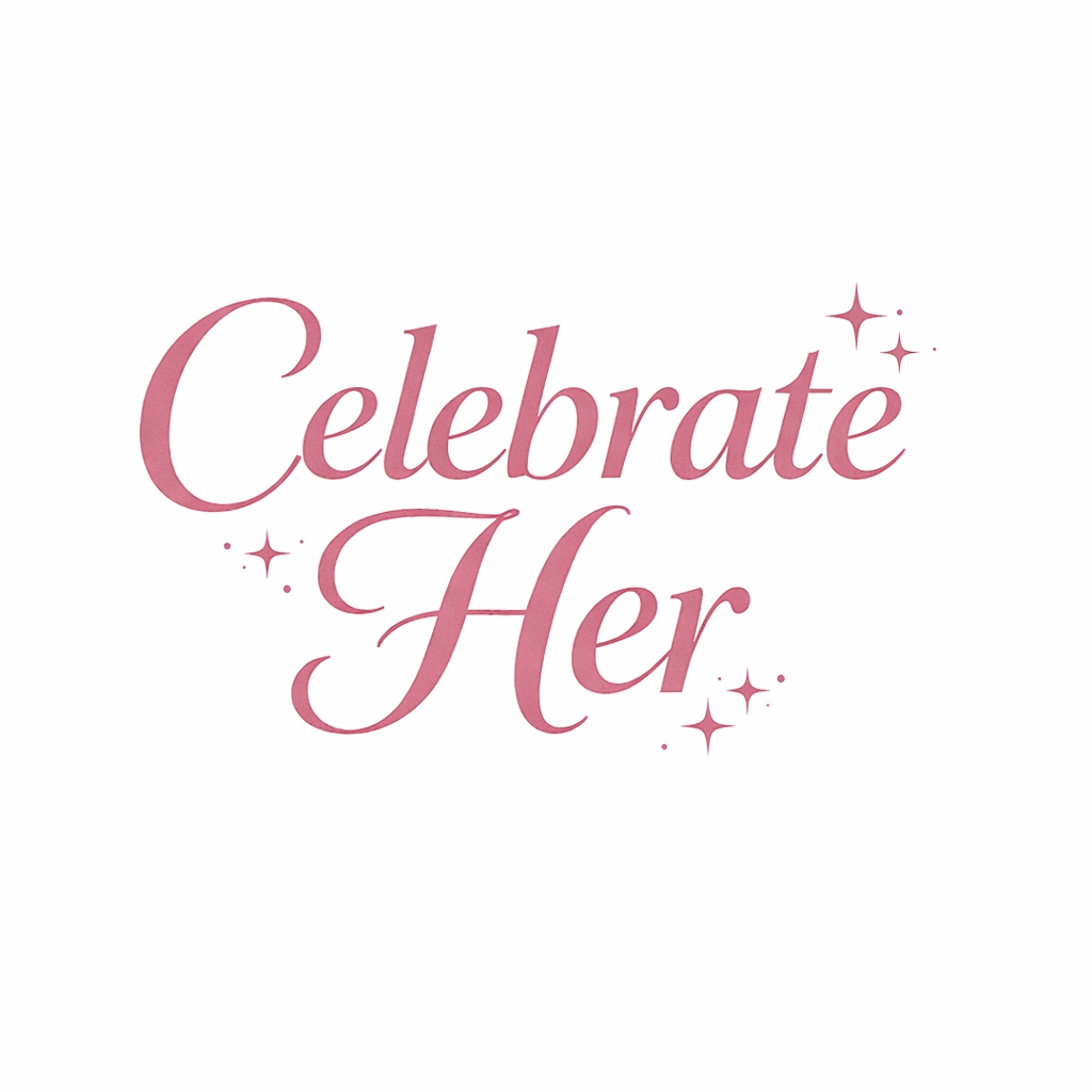 Celebrate Her Elegant Cursive Typography Art Mug