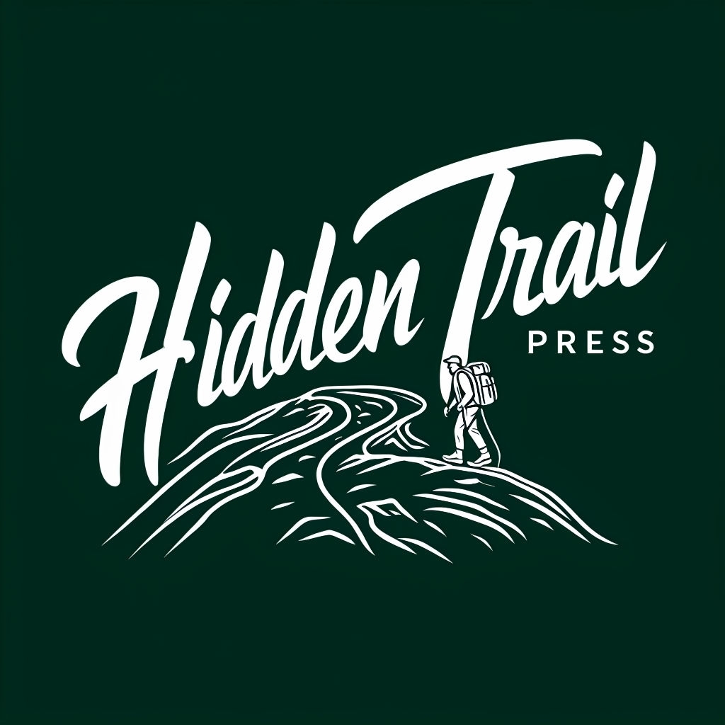 Elegant Hidden Trail Press Logo Design T-Shirt