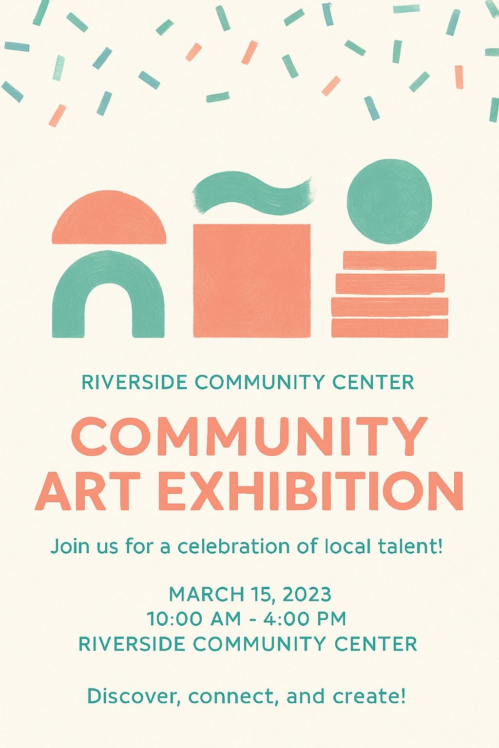 Community Art Exhibition Local Talent Celebration Flyer