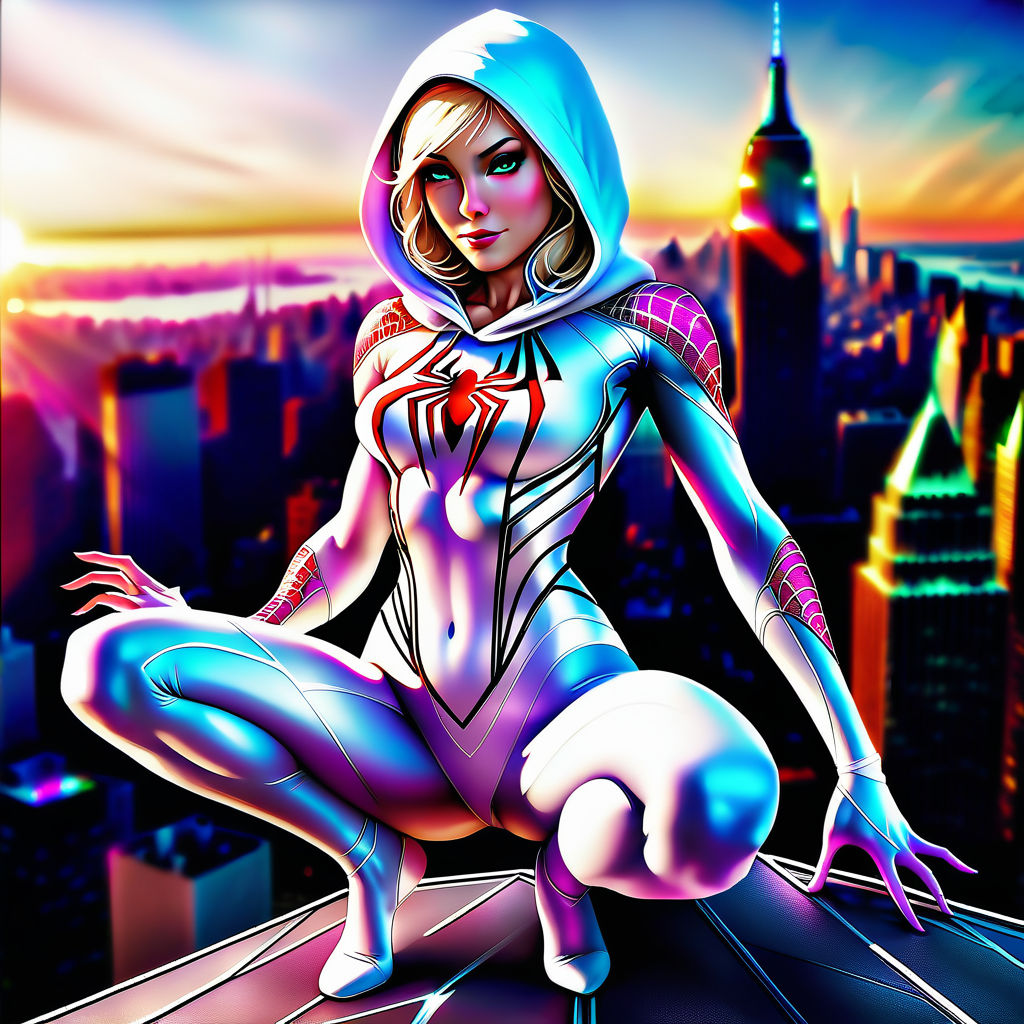 spider-gwen super detailed full body