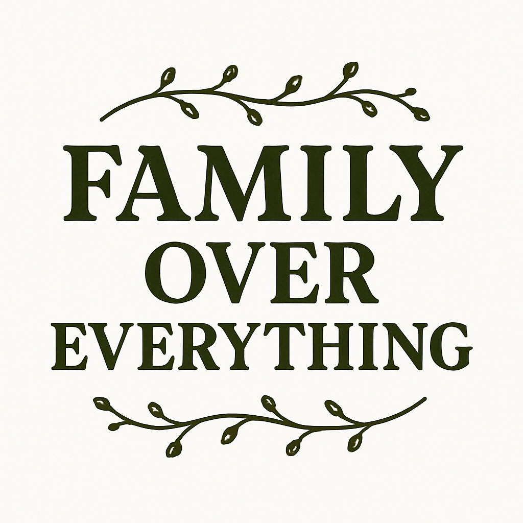 Family Over Everything Minimalist Graphic Design Mug