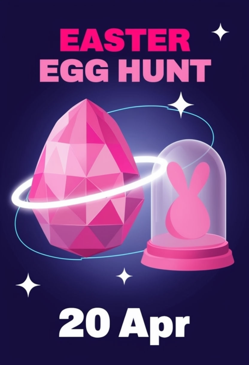 Vibrant Modern Easter Egg Hunt Promotional Poster Design Cards & Invites