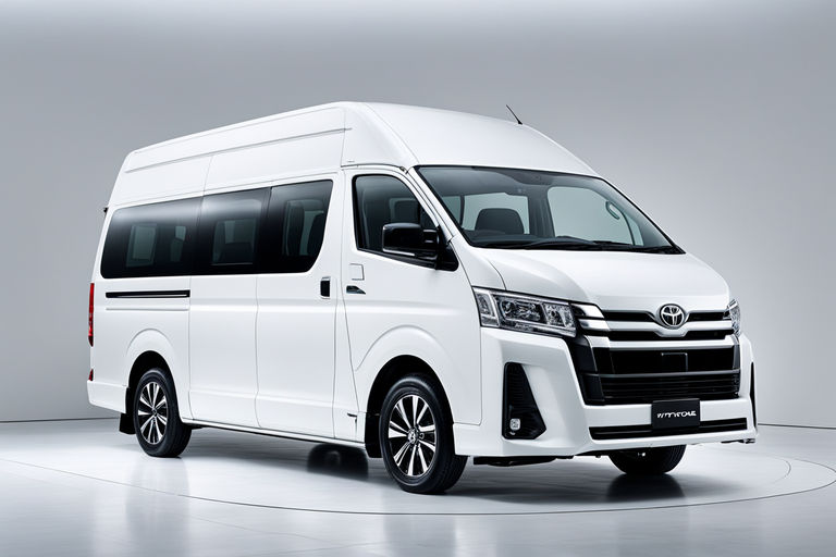 Visualize the 2025 Toyota HiAce Luxury Van showcased in a Mo... by