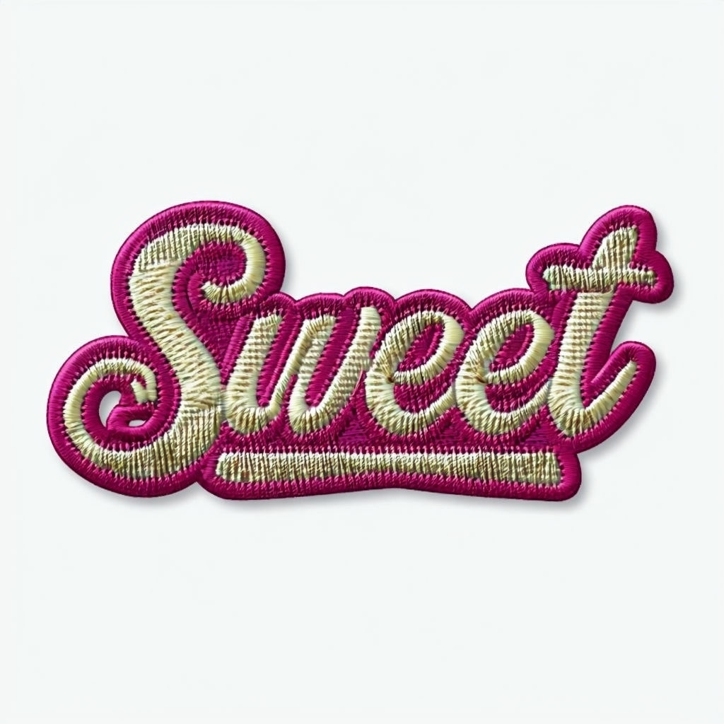 Vibrant Embroidered Patch with Bold 'Joyful' Script Design Hat