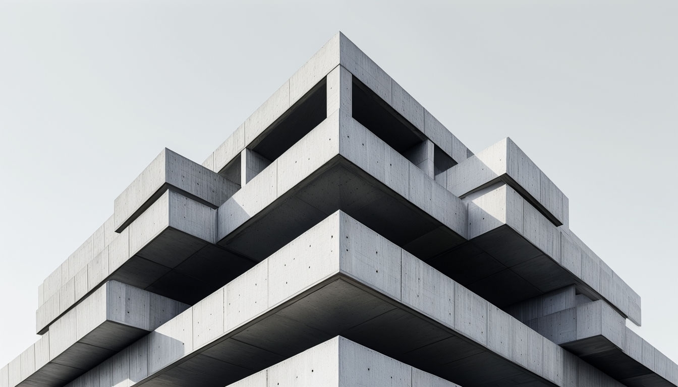 Striking Minimalist Brutalist Architecture Virtual Background