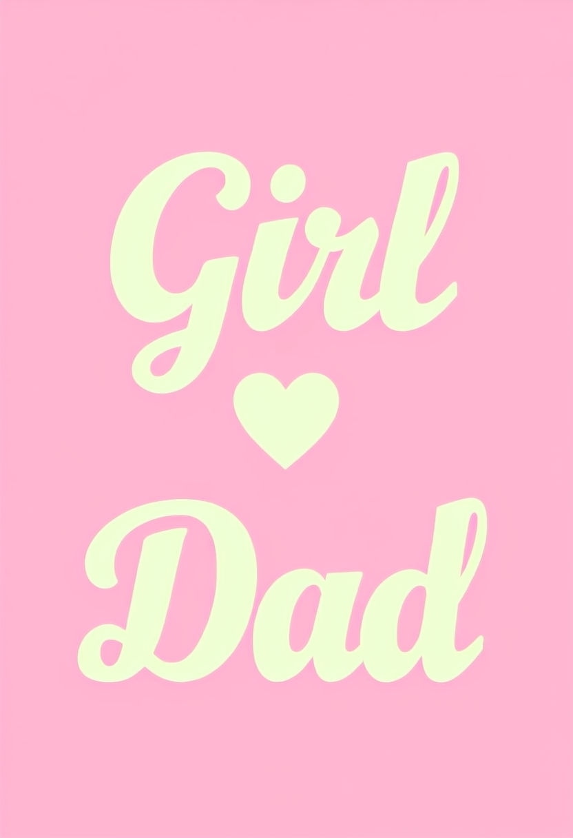 Affectionate Girl Dad Minimalist Design Poster