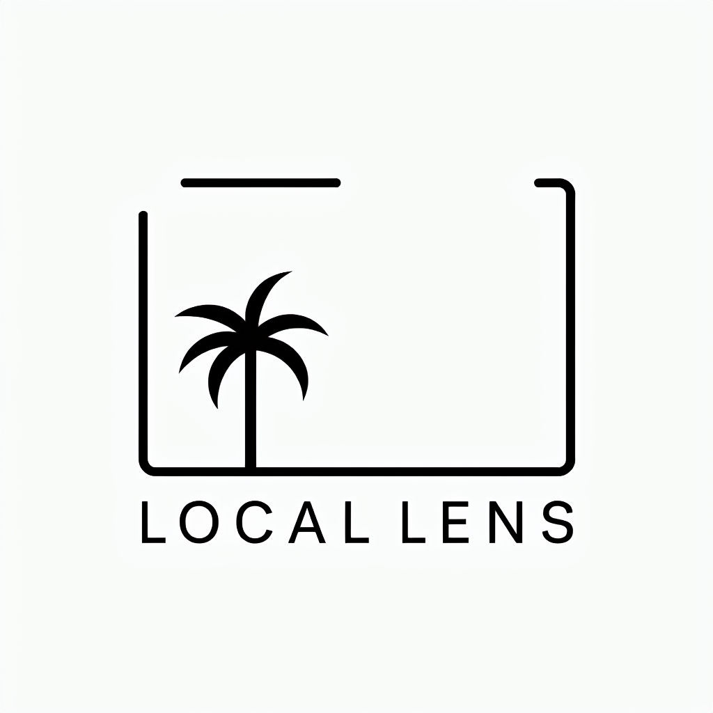 Modern Minimalist LOCAL LENS Travel Photography Logo