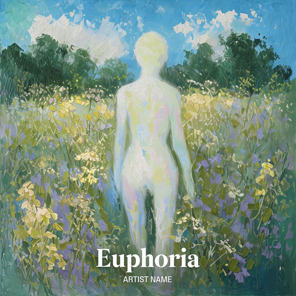 Serene Euphoria in a Wildflower Field Artwork for Spotify Album Cover