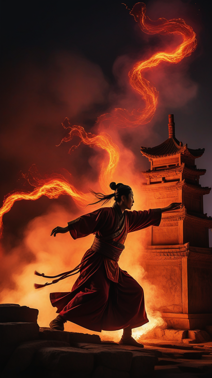 Ancient Chinese signal fire lighted in a moment of grave eme... by 최성호 ...