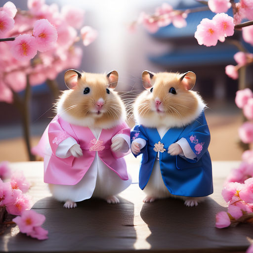 Hamsters getting married in the Korean traditional way by 정재빈 - Playground