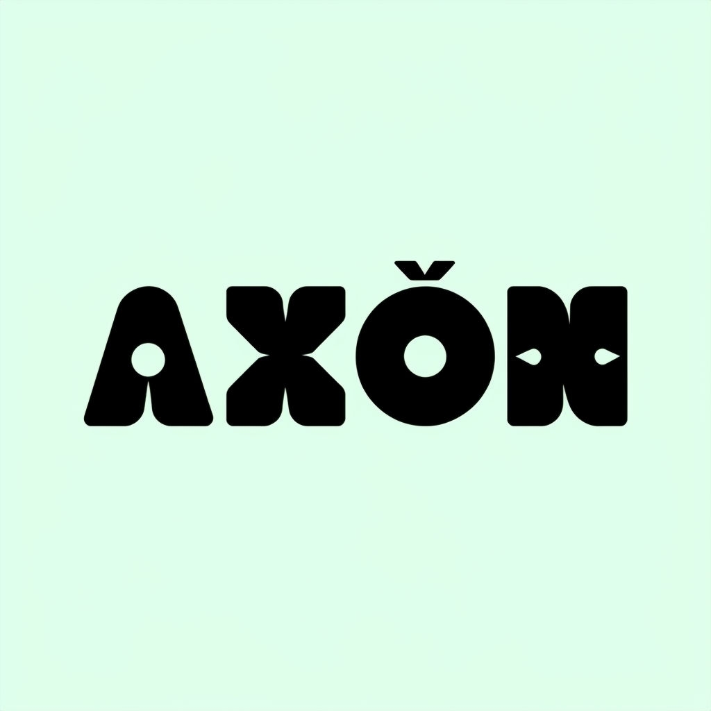 Modern Minimalist AXÓN Typography Design T-Shirt
